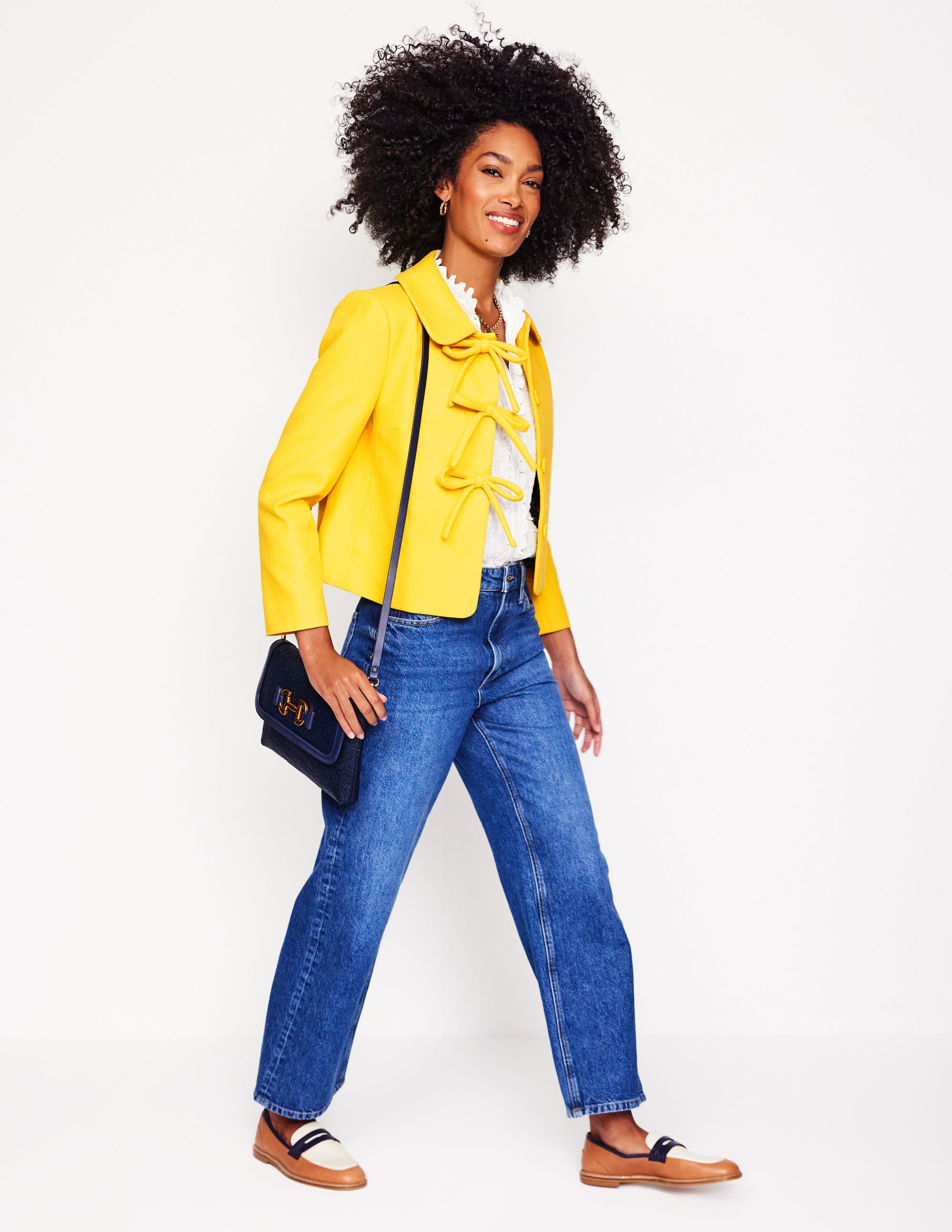 Rye Cotton Bow Jacket-Pineapple Yellow - Image 1