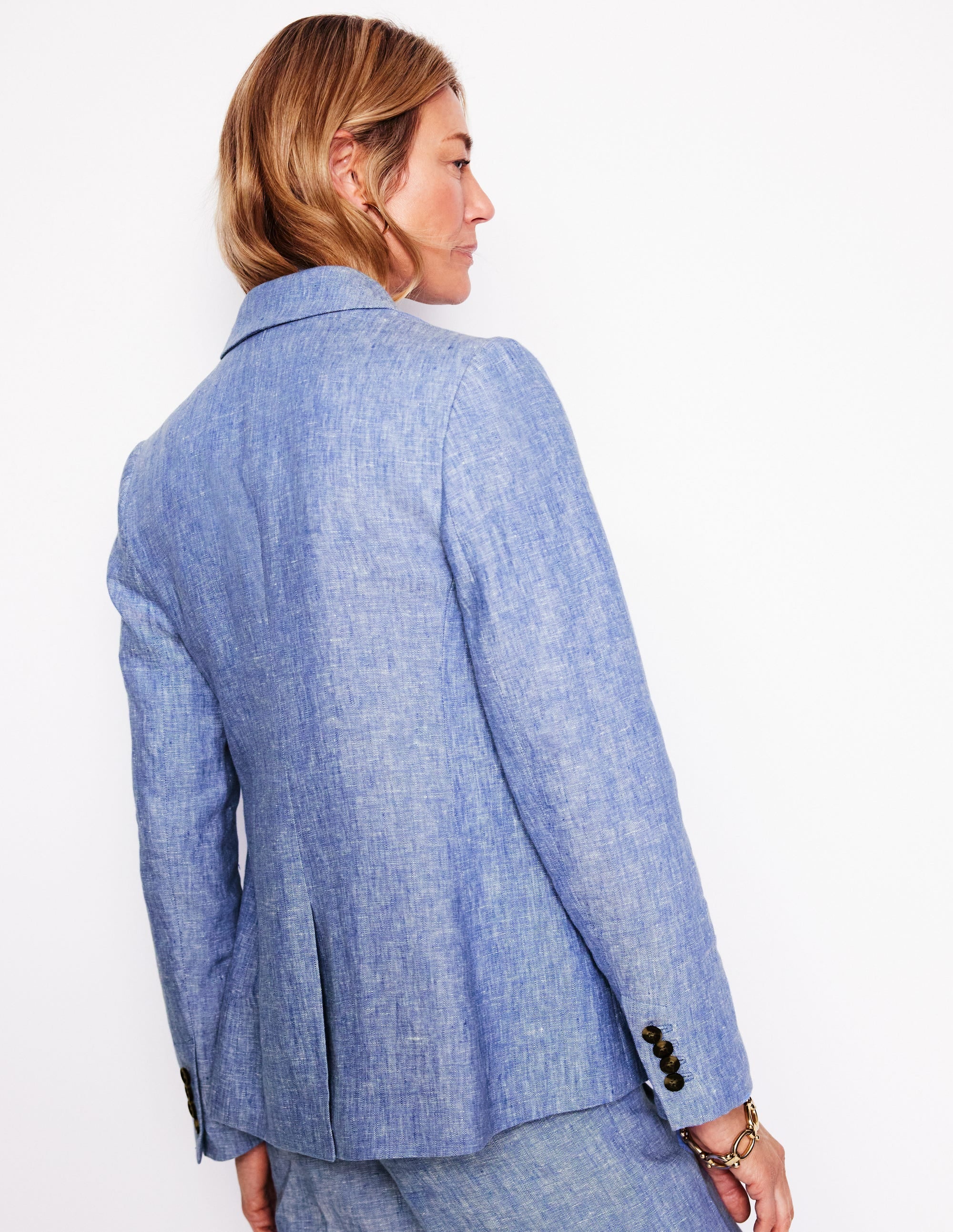 Stamford Leinenblazer-Blauer Faux-Uni - Image 3