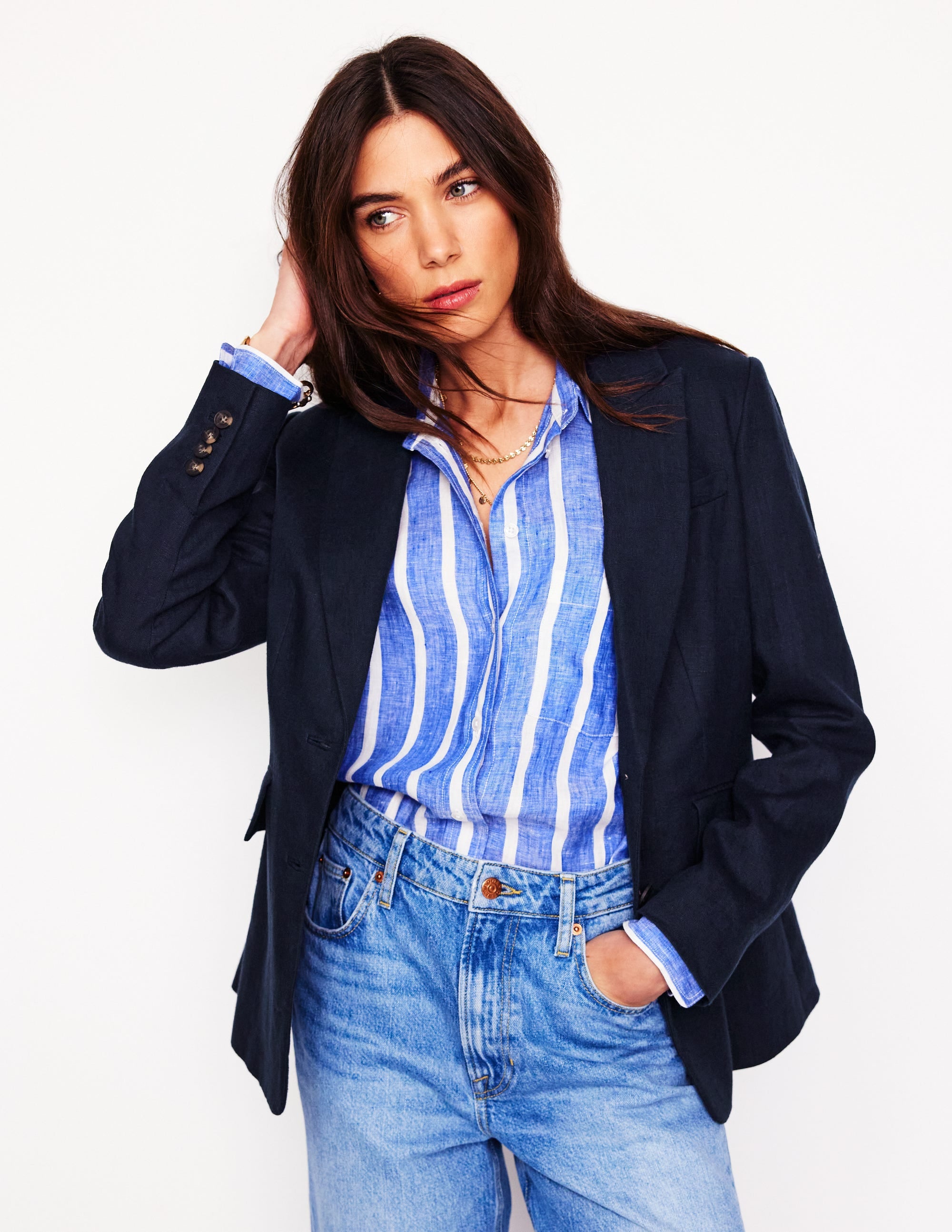 Stamford Leinenblazer-Marineblau - Image 1