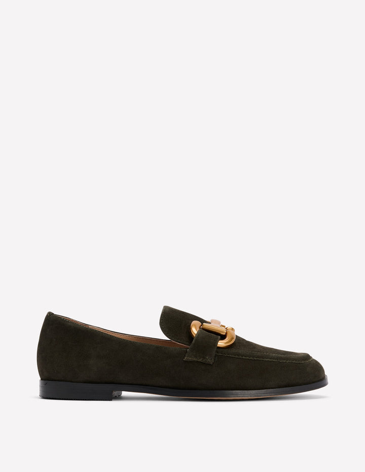 Iris Loafer mit Trensendetail-Waldgrün