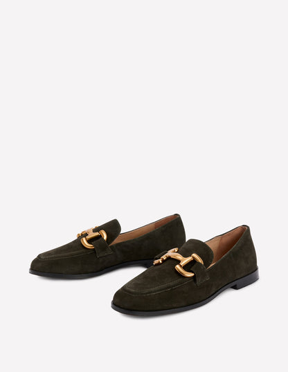 Iris Loafer mit Trensendetail-Waldgrün-3