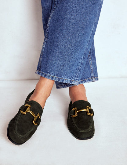 Iris Loafer mit Trensendetail-Waldgrün-2