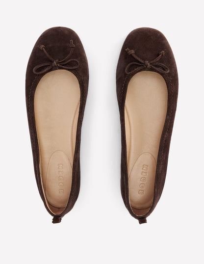 Kitty Ballerinas mit flexibler Sohle-Schoko-5