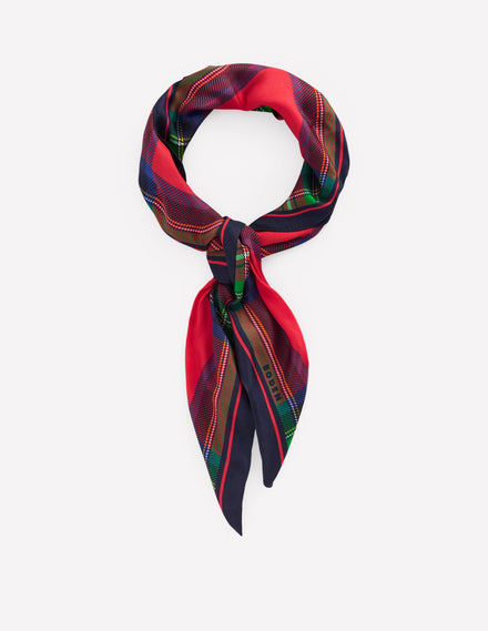 Foulard carré en soie-Motif Decorative Blossom