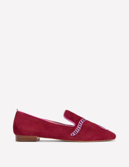 Slipper Cut Loafer-Oxblood Tiger