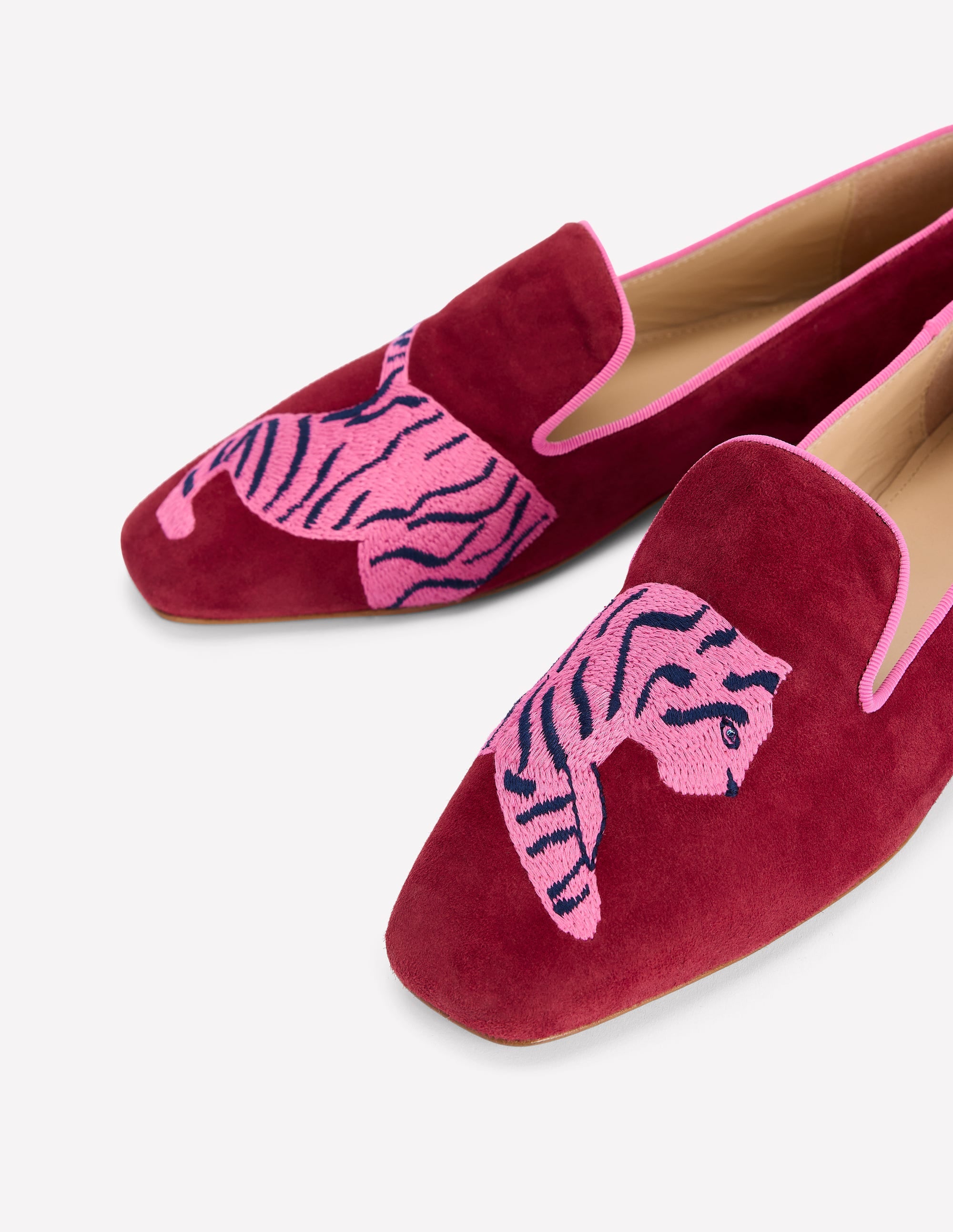 Mocassins façon chaussons-Tigre rouge sang de bœuf - Image 4