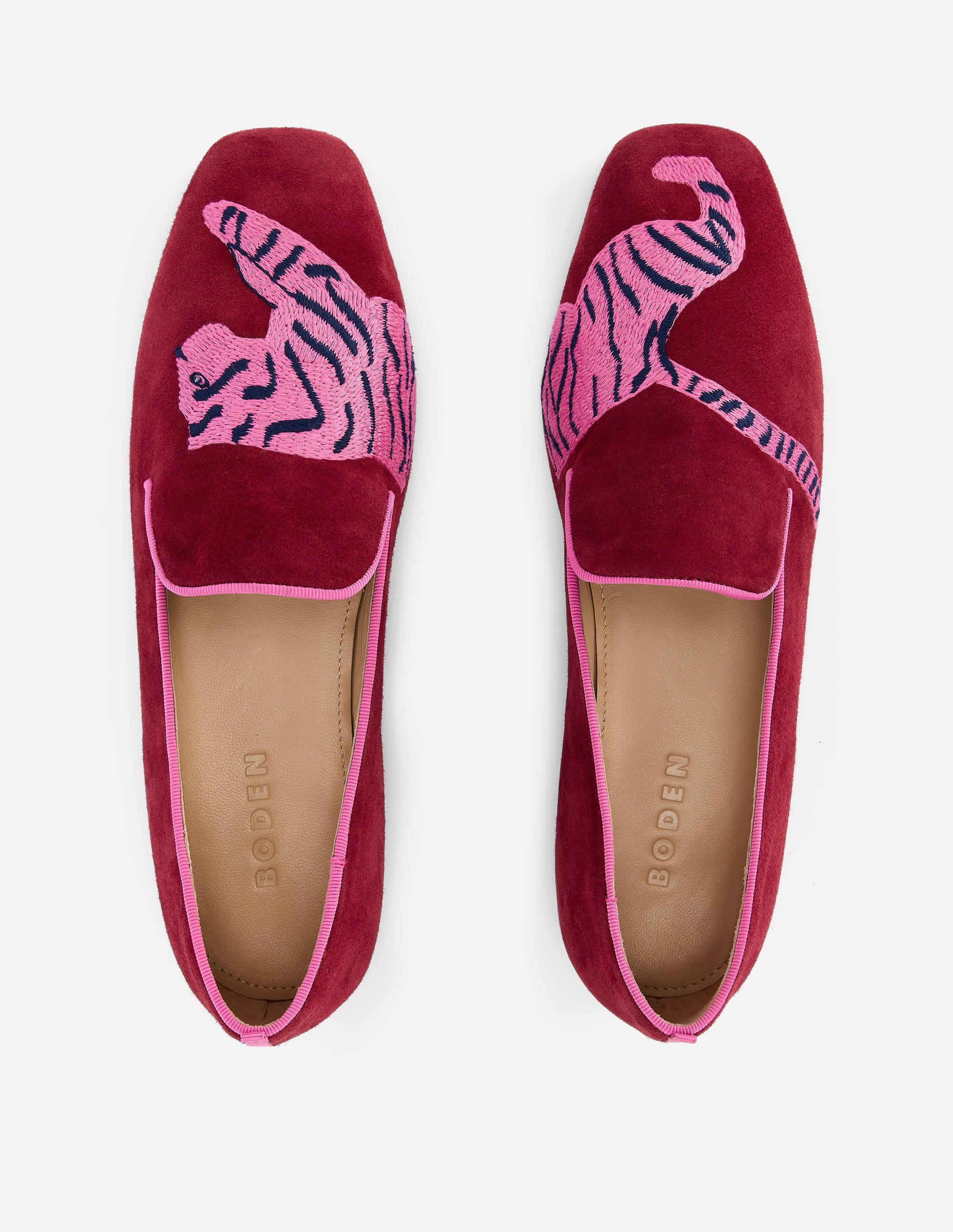 Mocassins façon chaussons-Tigre rouge sang de bœuf - Image 5