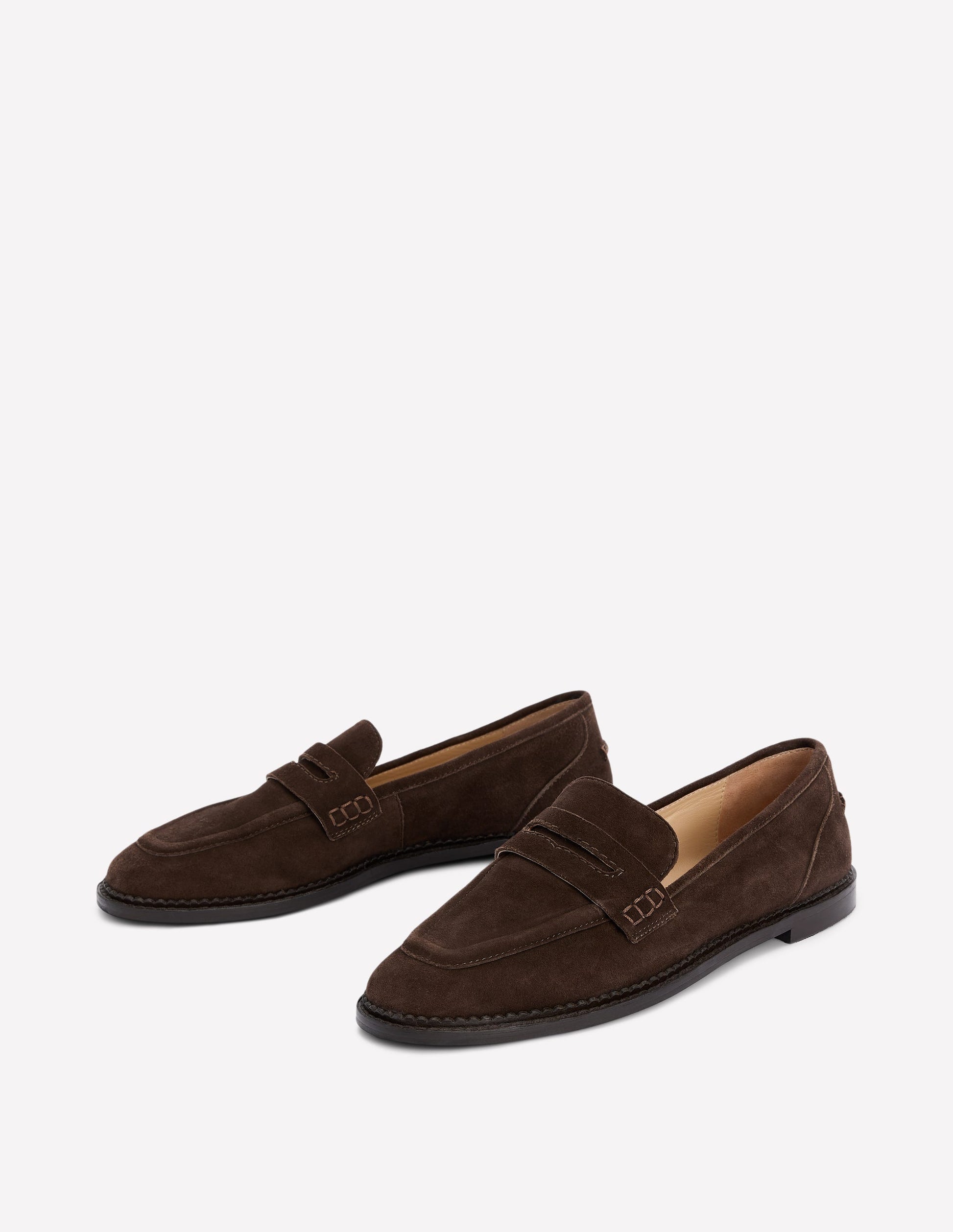 Nya Pennyloafer-Bitterschokolade Wildleder-3