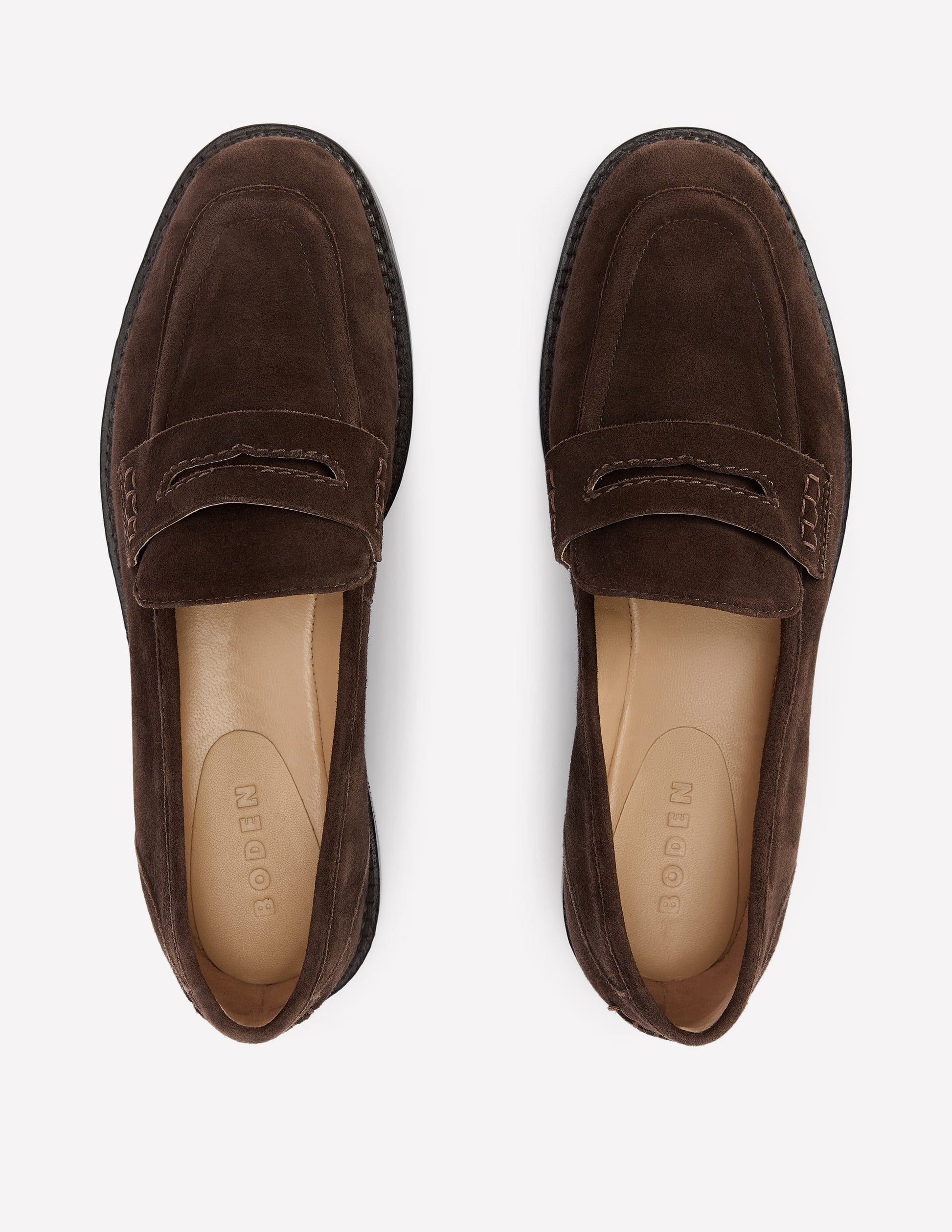 Nya Pennyloafer-Bitterschokolade Wildleder-5