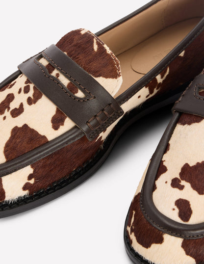 Nya Pennyloafer-Braun/Naturweiß-6