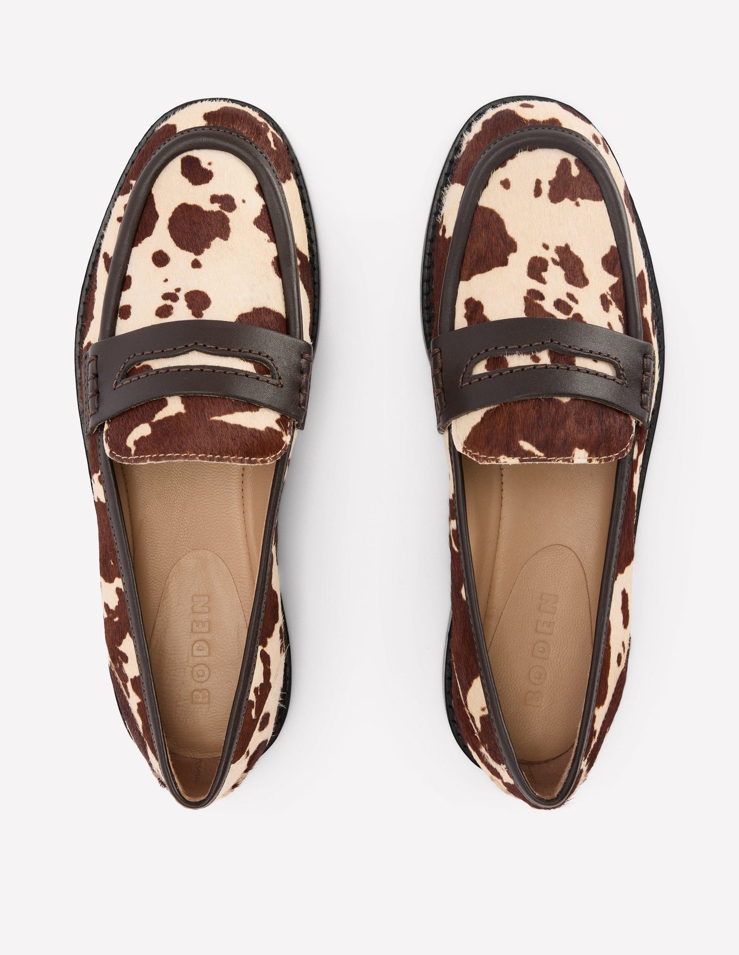 Nya Pennyloafer-Braun/Naturweiß