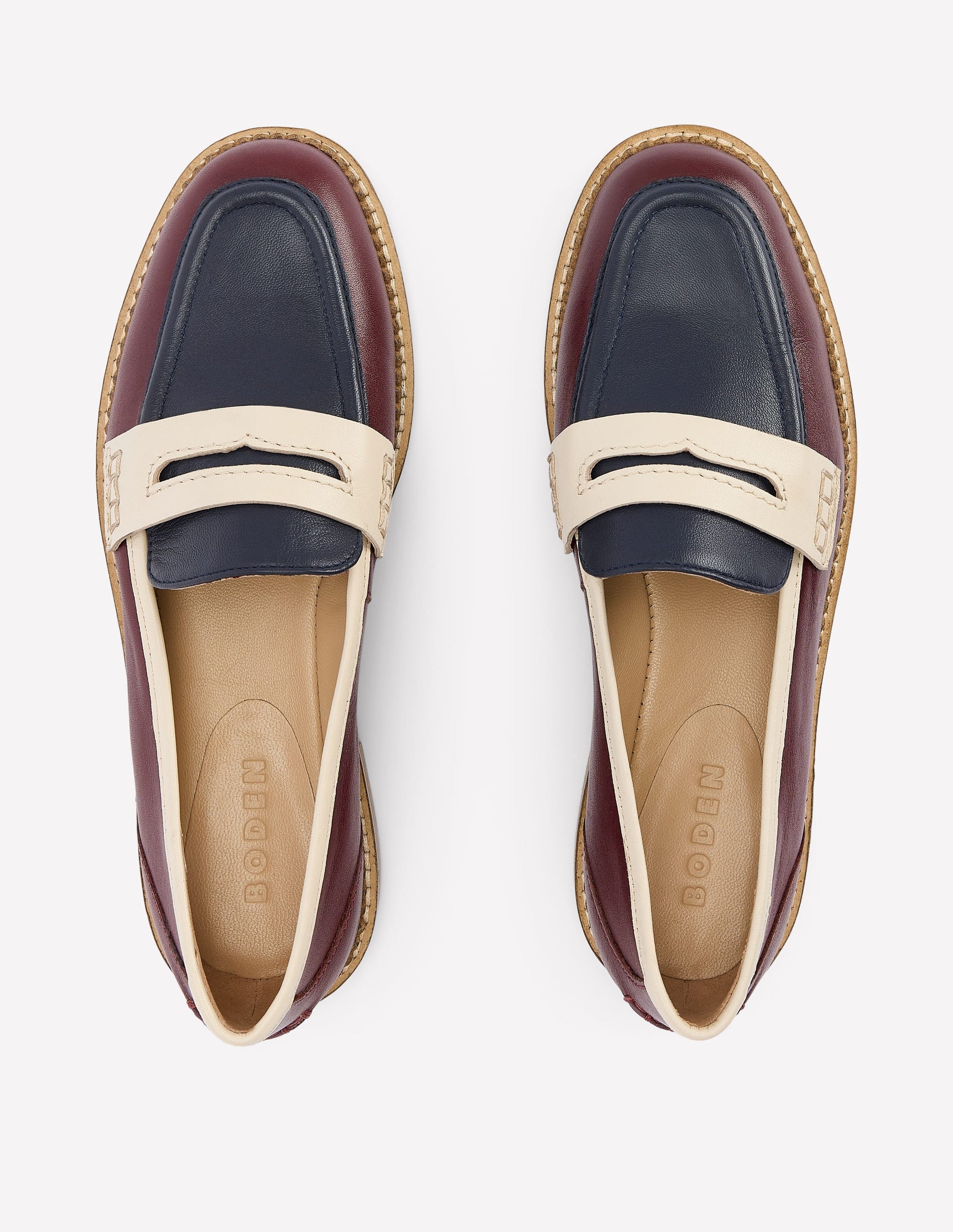 Nya Pennyloafer-Ochsenblutrot/Navy-5