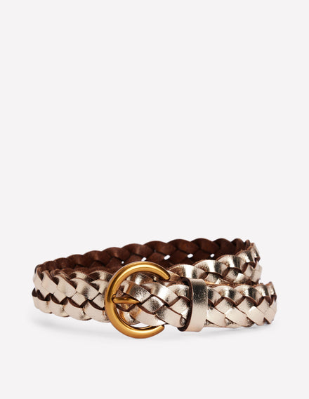 Ceinture fine tressée-Doré