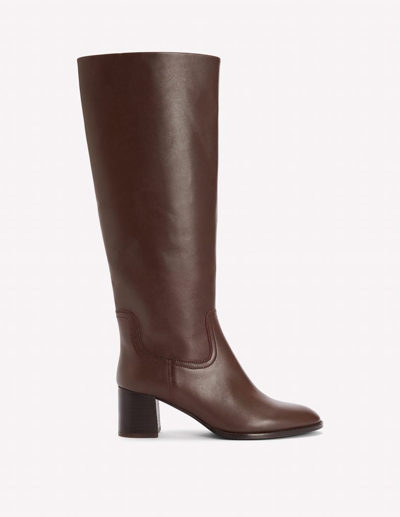 Skye Elegante, kniehohe Stiefel-Schoko - Image 1