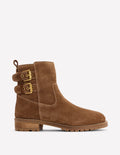 Stiefeletten mit Schnalle-Hellbraun