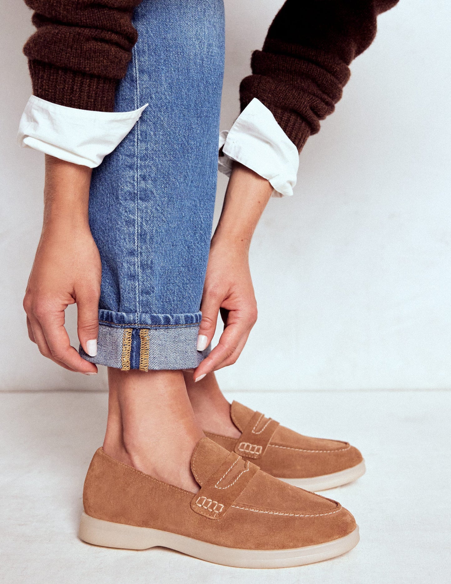 Leichte, weiche Loafer-Hellbraun