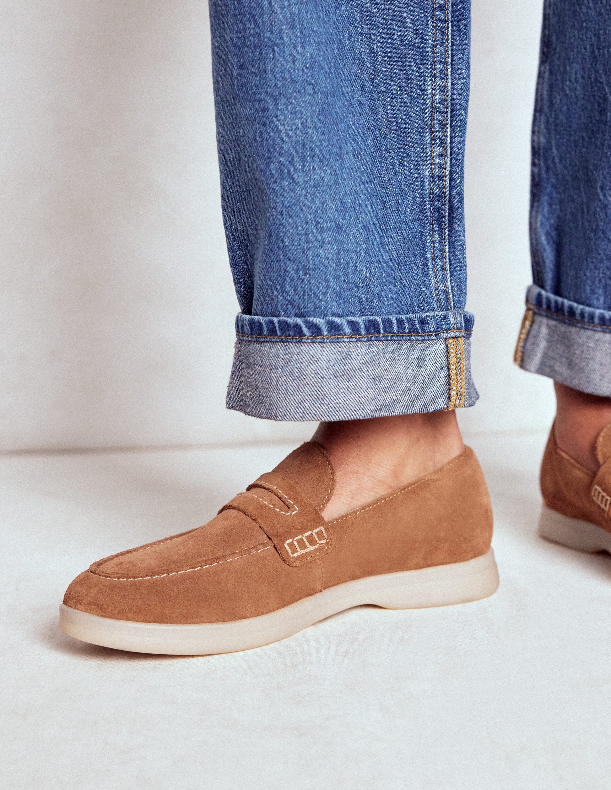 Leichte, weiche Loafer-Hellbraun-3