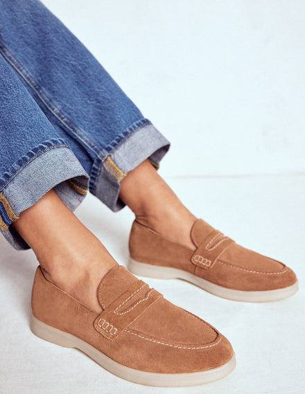 Leichte, weiche Loafer-Hellbraun