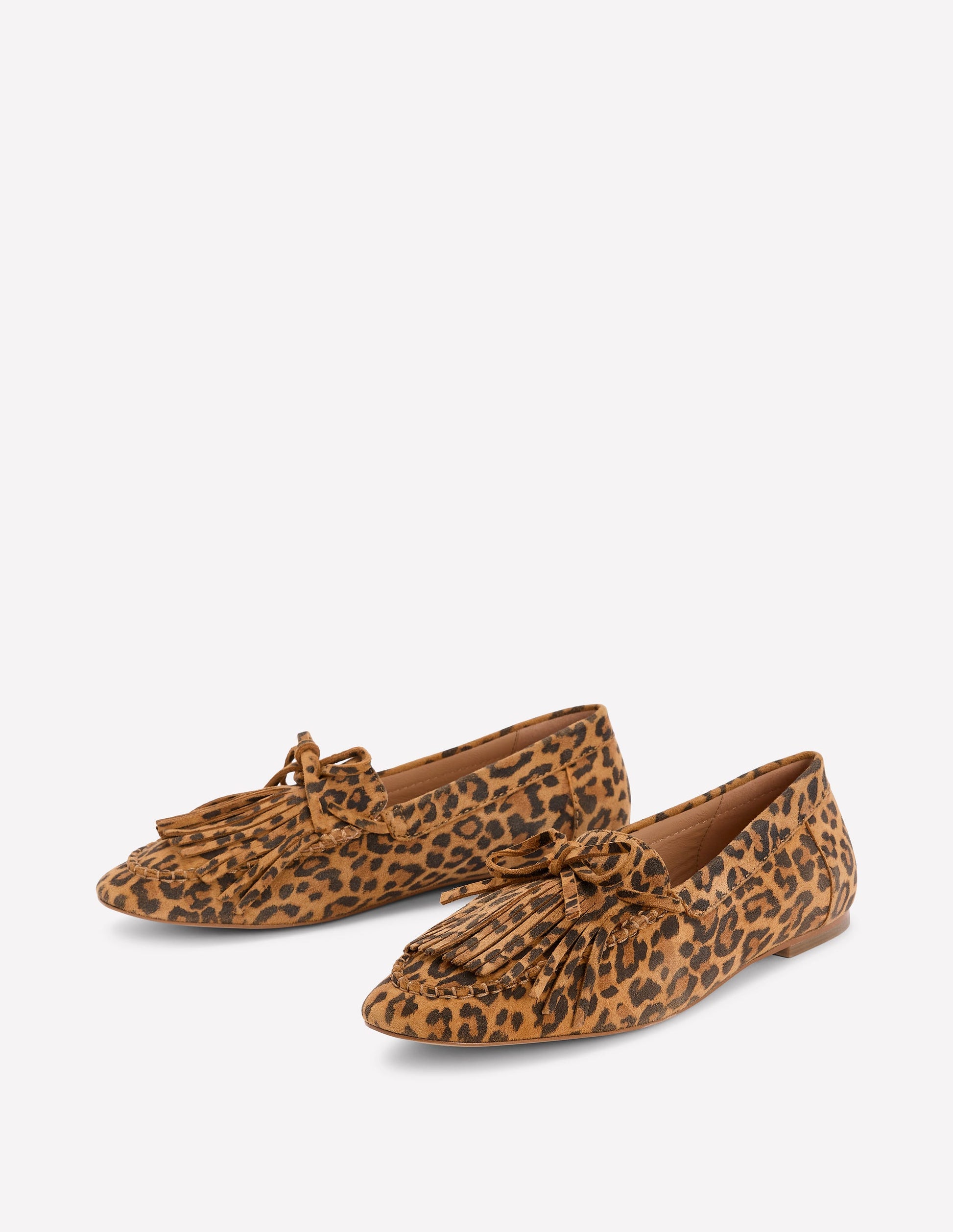 Weiche Bootsschuhe mit Quasten-Mohair, Leopardenmuster-3