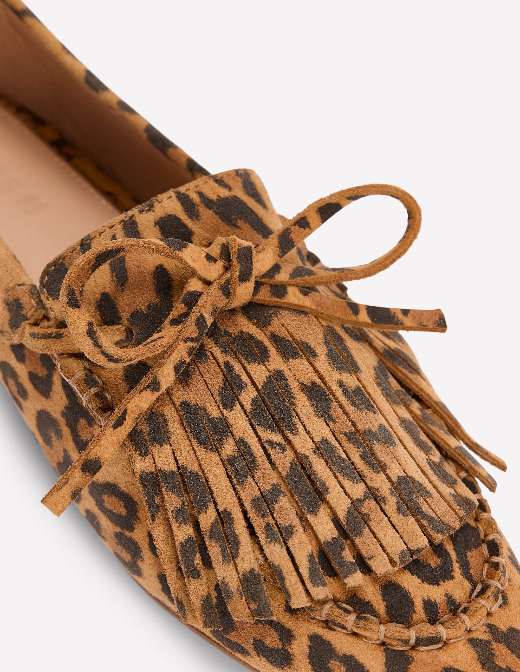 Weiche Bootsschuhe mit Quasten-Mohair, Leopardenmuster - Image 4
