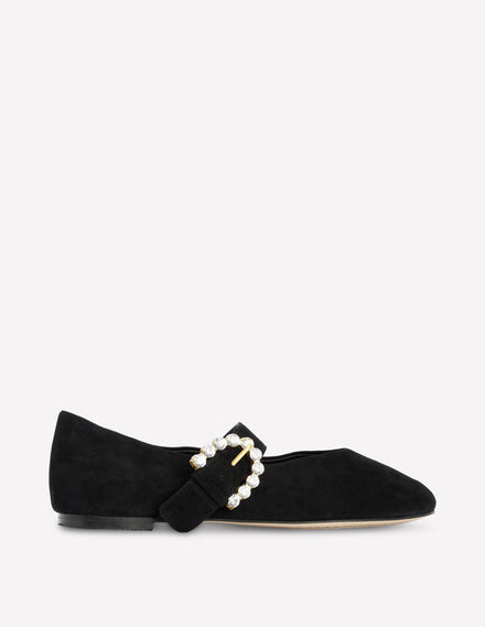 Kylie Flache Mary Janes mit Schnalle-Schwarz