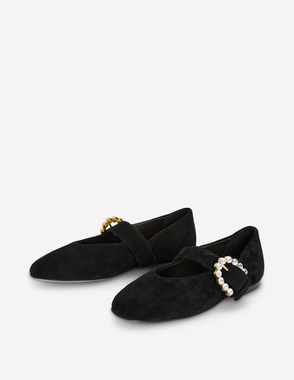 Kylie Flat Buckle Mary Jane-Black-4