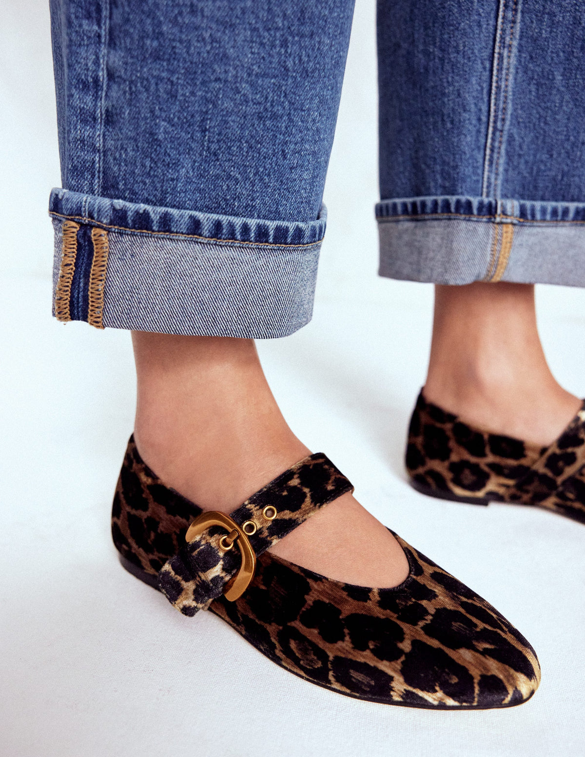 Kylie Flat Buckle Mary Janes-Leopard - Image 3