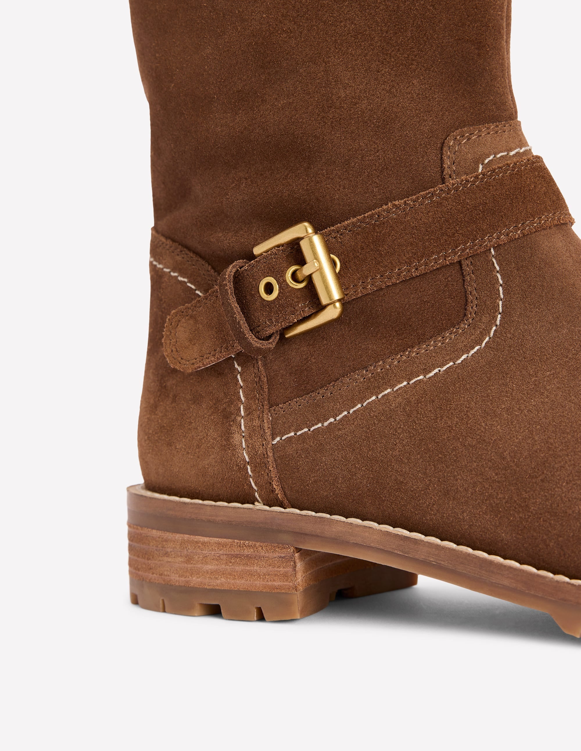 Kniehohe Stiefel mit Schnalle-Kokosnuss - Image 4