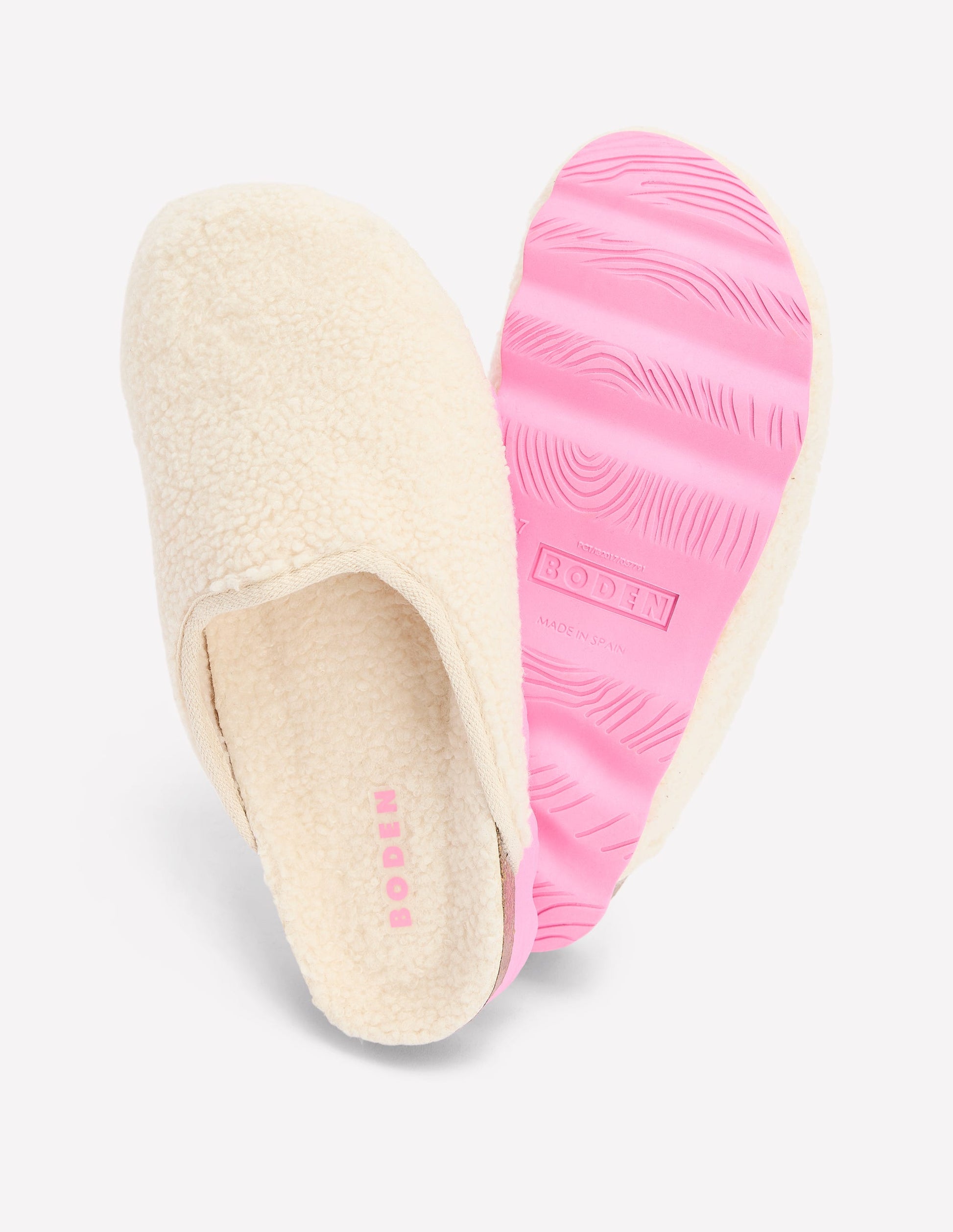 Contrast Sole Mule Slippers-Natural-4