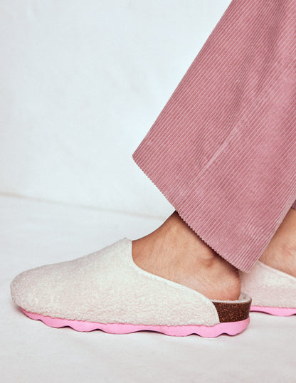 Contrast Sole Mule Slippers-Natural-2