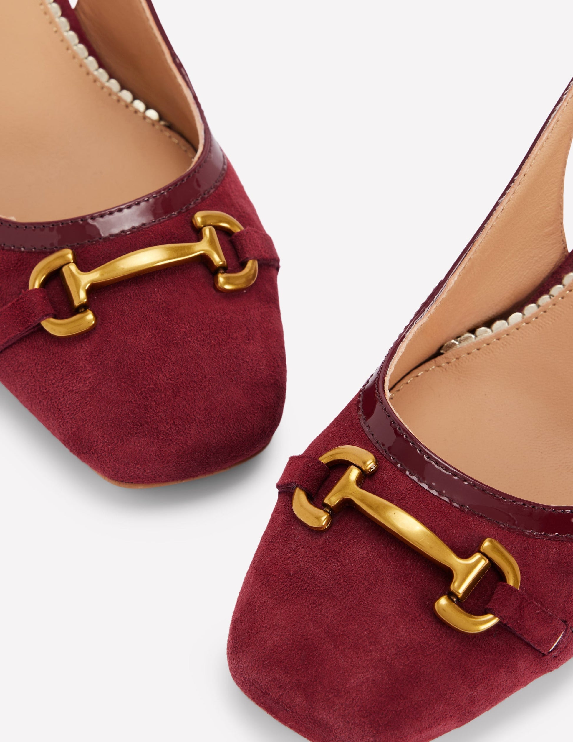 Iris Absatzschuhe mit Trensendetail und Fersenriemen-Oxblood-4