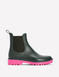 Bottines de pluie Chelsea-Vert des bois