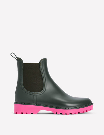 Bottines de pluie Chelsea-Vert des bois-1
