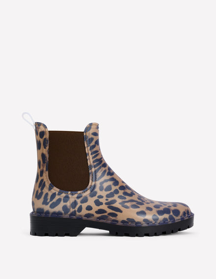 Bottines de pluie Chelsea-Cœurs folk rouge rockabilly