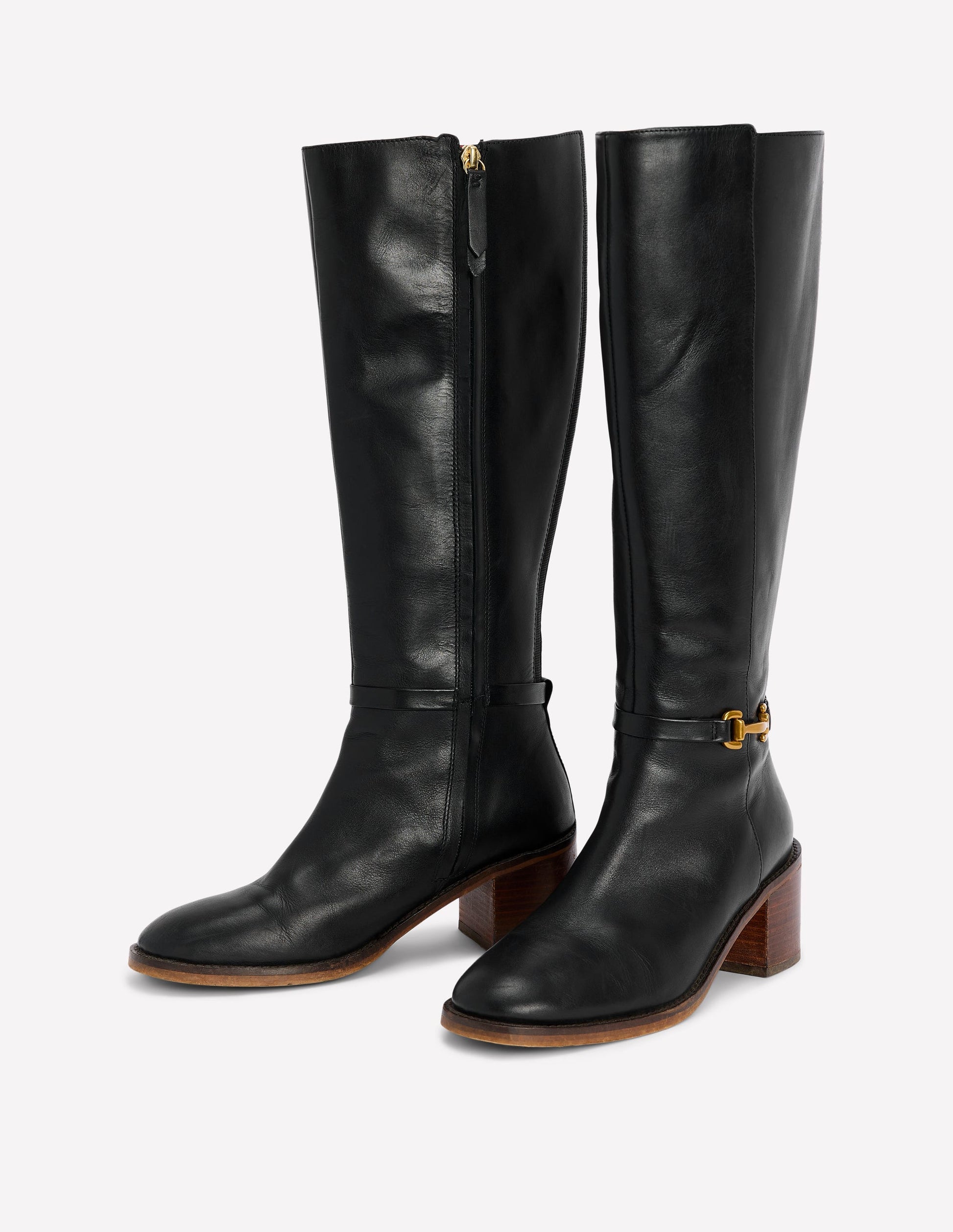 Iris Stiefel mit Absatz und Trensendetail-Schwarz-3