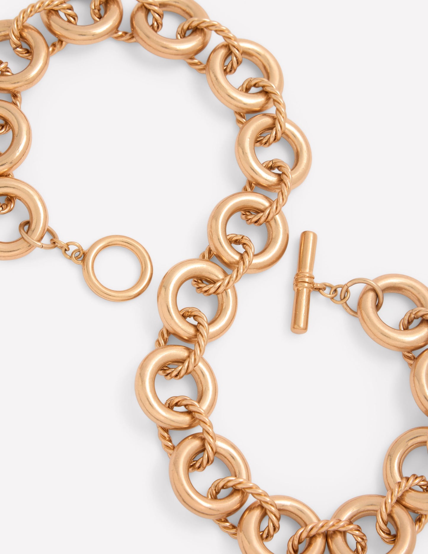 Halskette mit verdrehten Gliedern-Gold