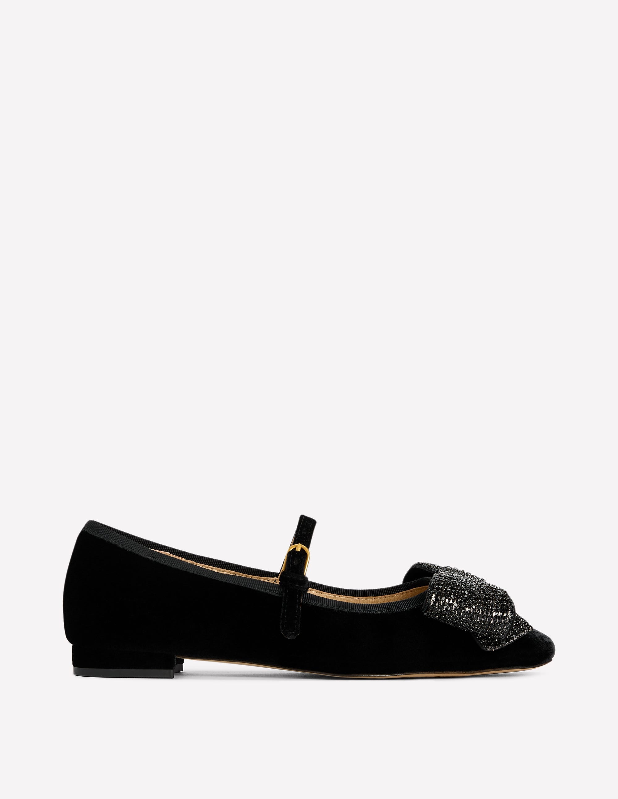 Flache Mary-Janes mit Schleife-Schwarz - Image 1