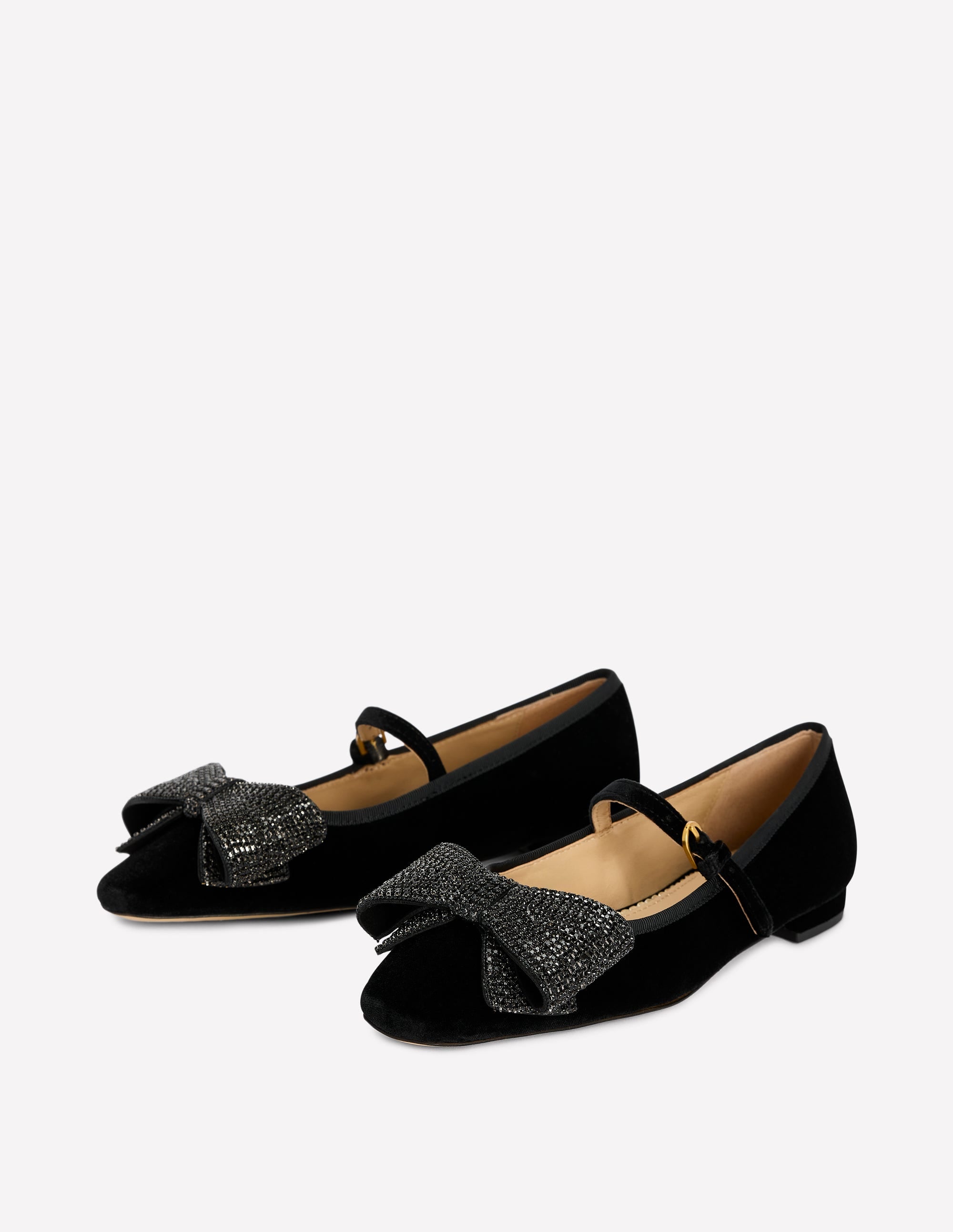 Flache Mary-Janes mit Schleife-Schwarz - Image 4