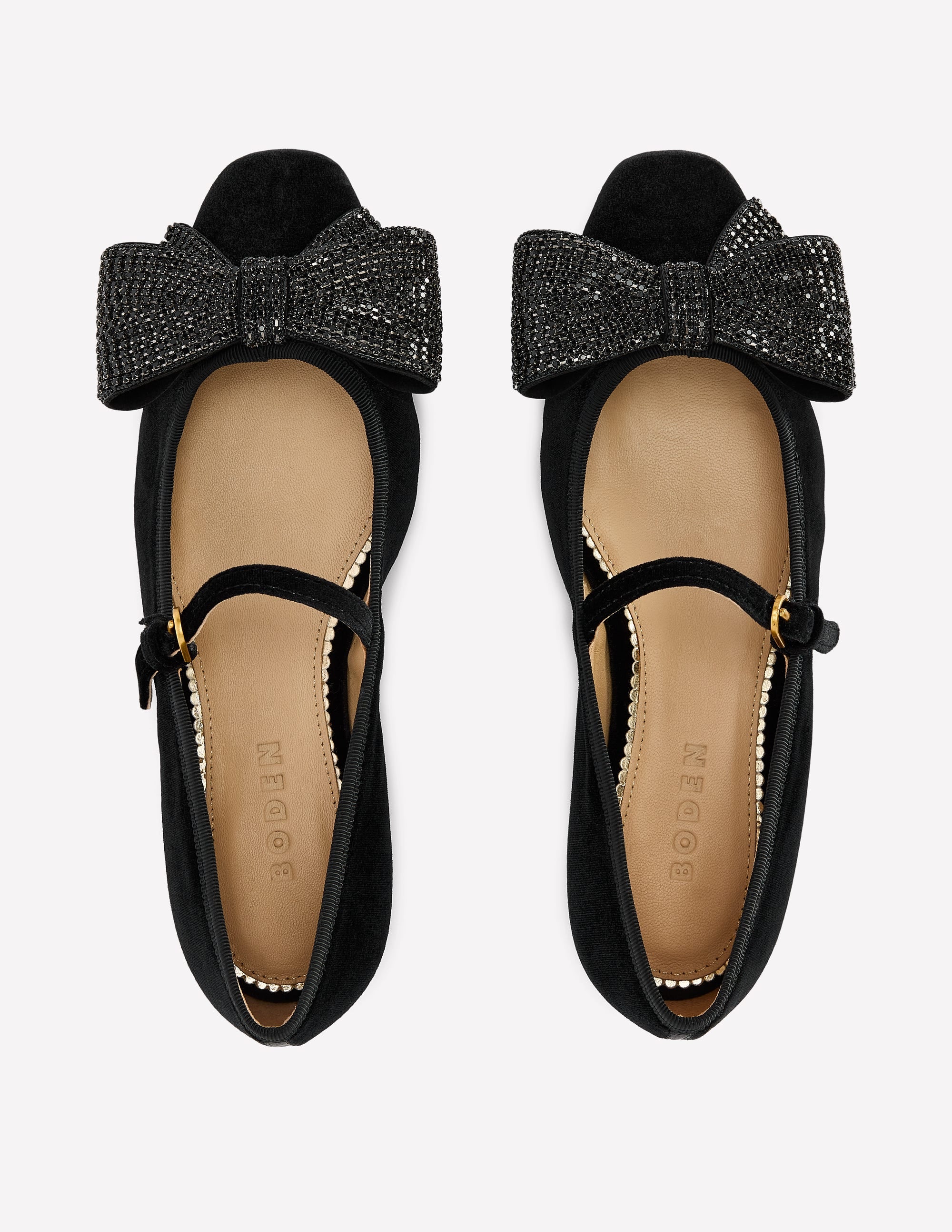 Flache Mary-Janes mit Schleife-Schwarz - Image 6