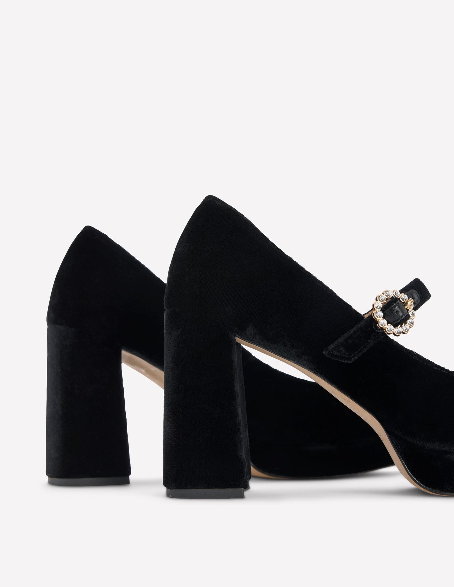 Mary Janes mit Plateausohle-Schwarz