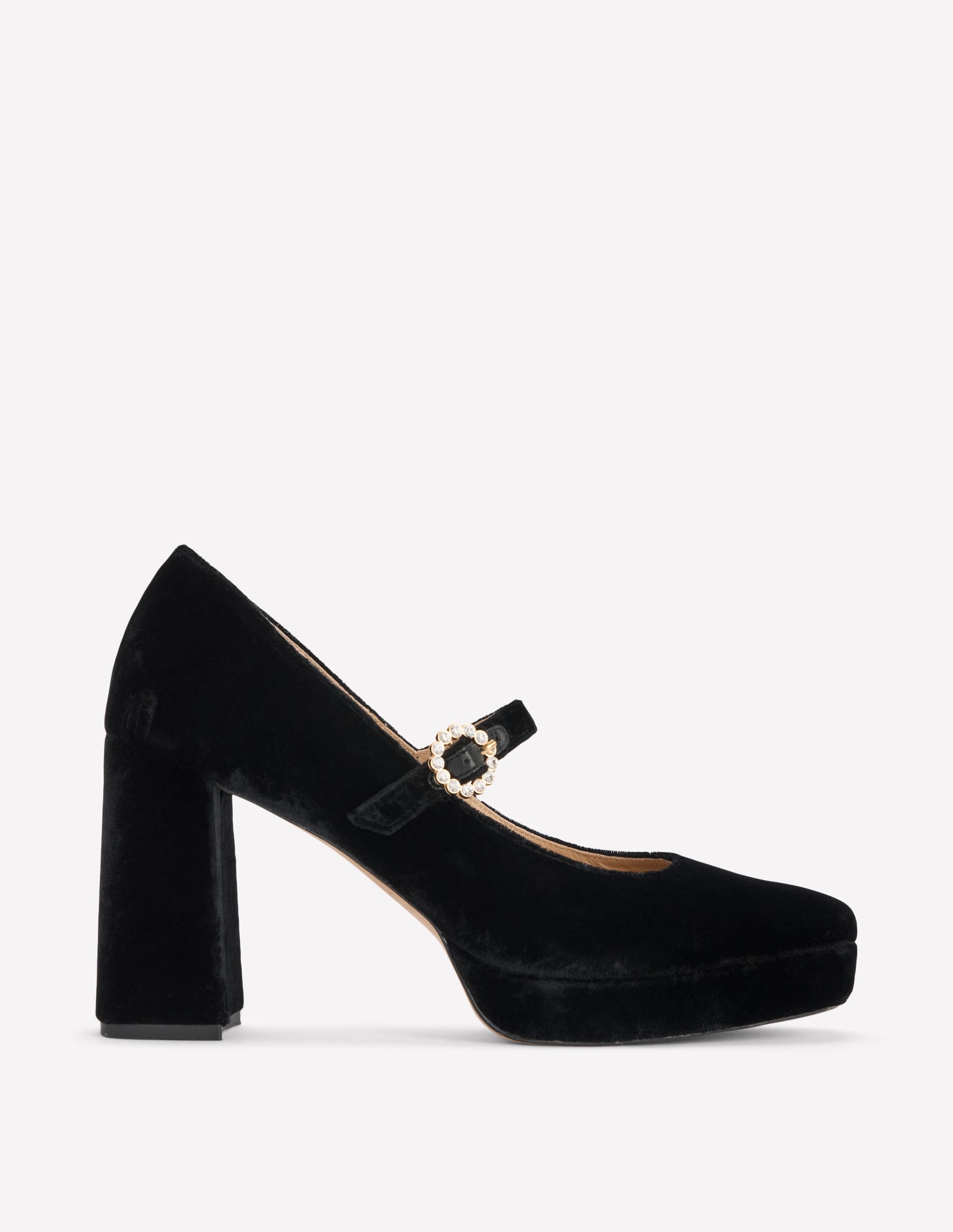 Mary Janes mit Plateausohle-Schwarz - Image 1