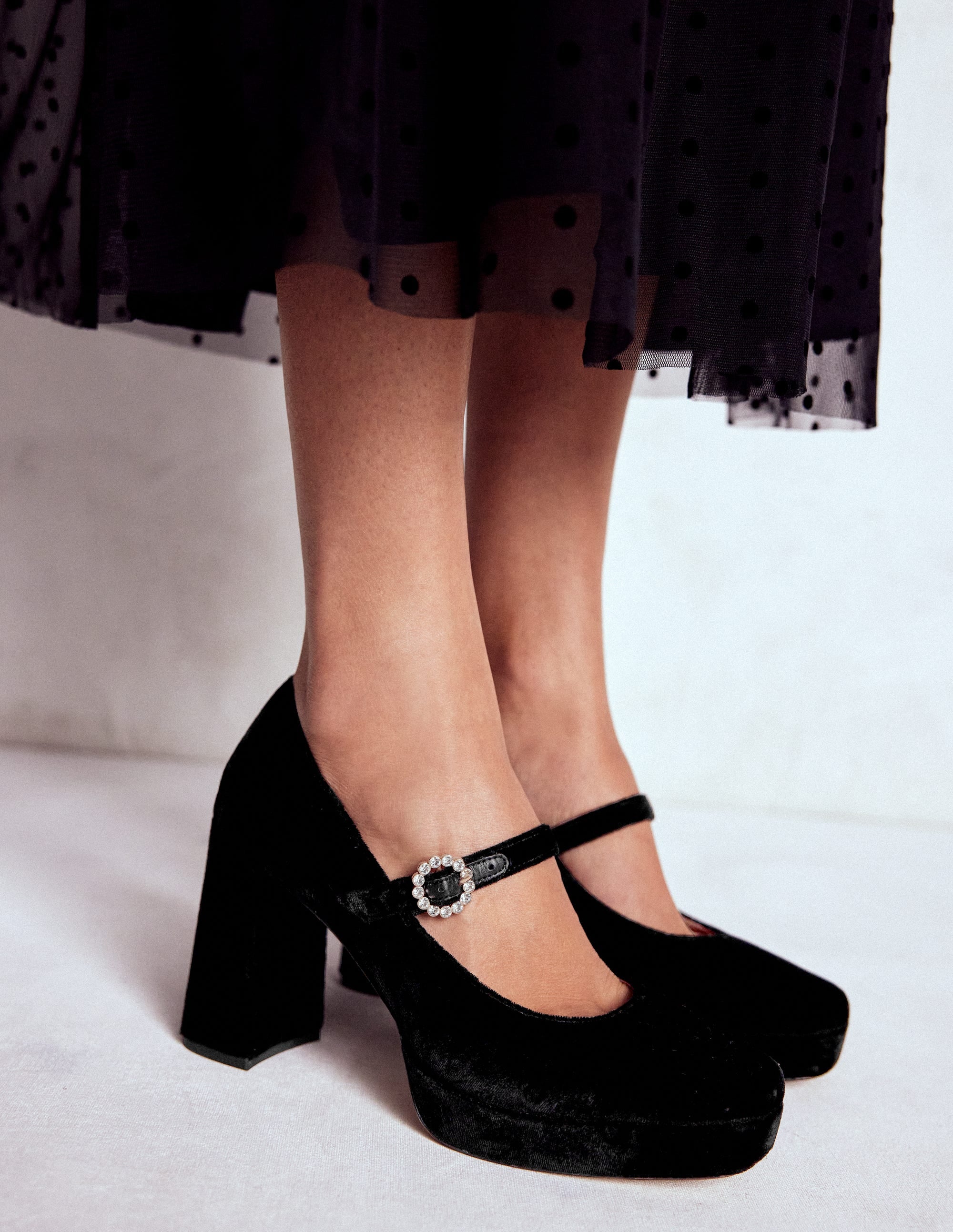 Mary Janes mit Plateausohle-Schwarz - Image 3