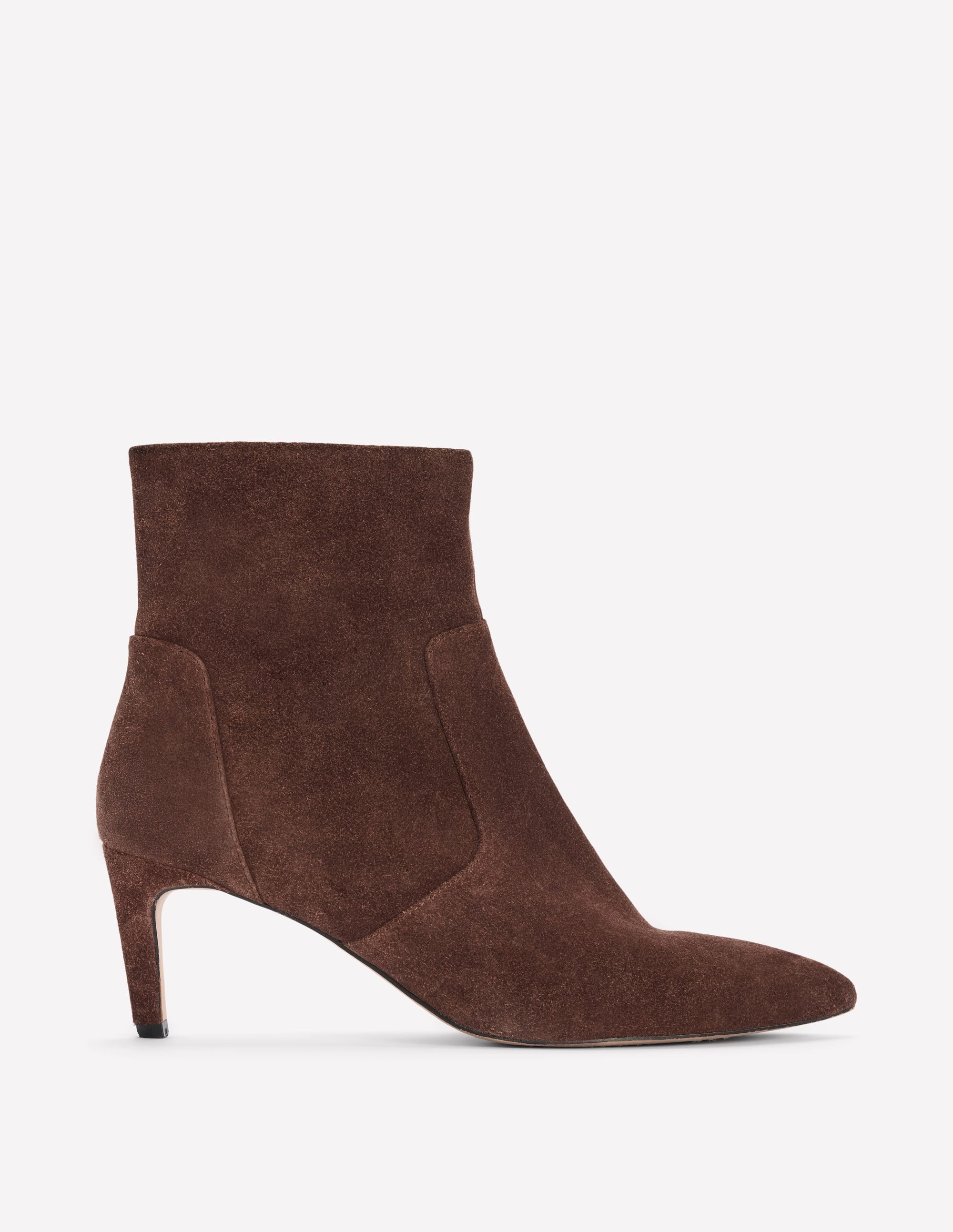 Bottines à talons mi-hauts-Chocolat amer - Image 1