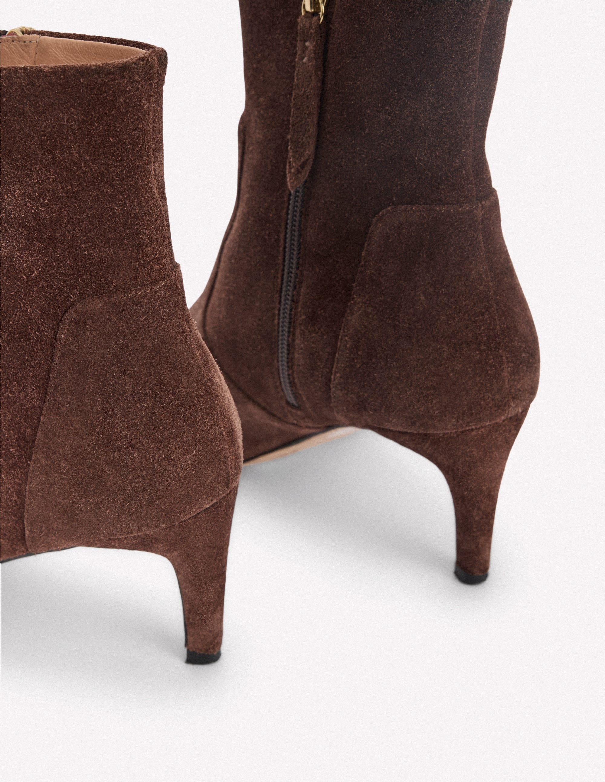 Bottines à talons mi-hauts-Chocolat amer - Image 5