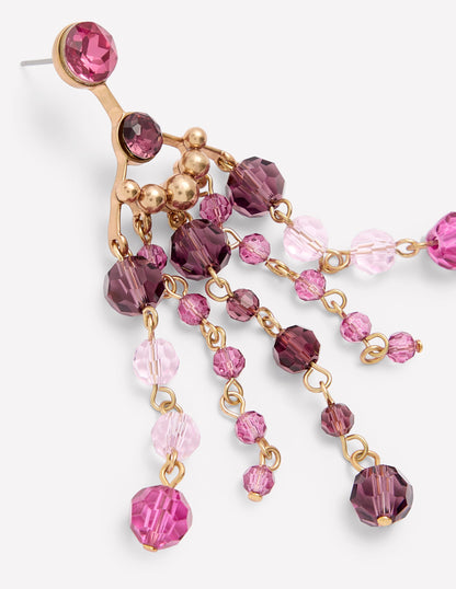 Waterfall Drop Earrings-Purple-3