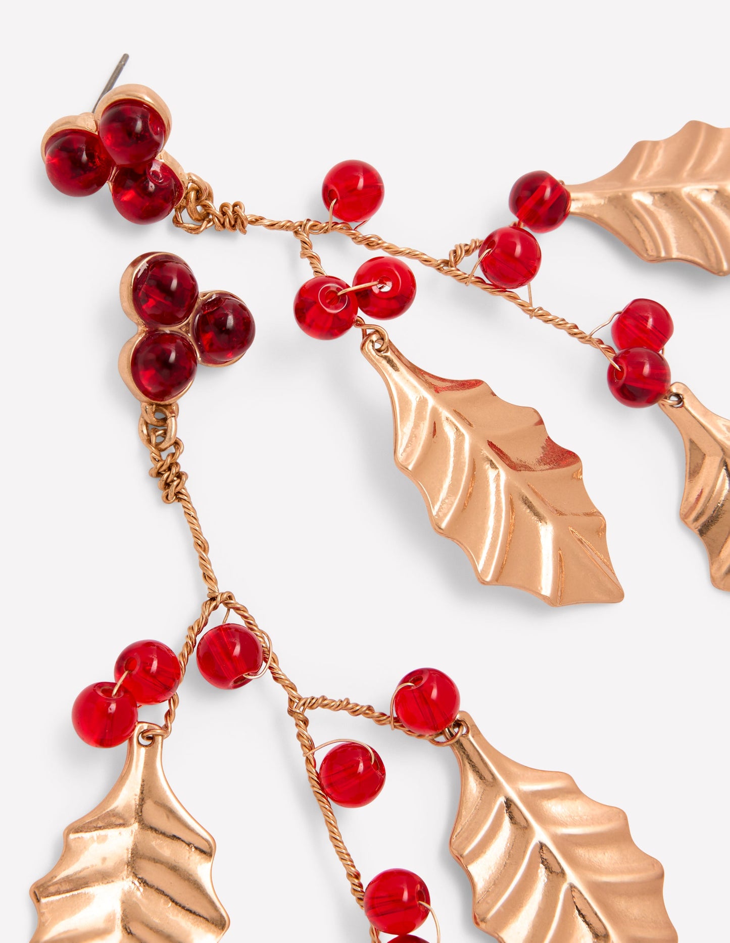 Festliche Metallohrringe-ROT