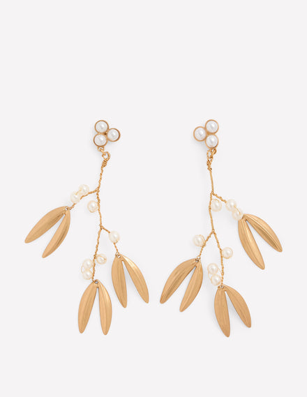 Boucles d'oreilles festives en métal-Gris Clair