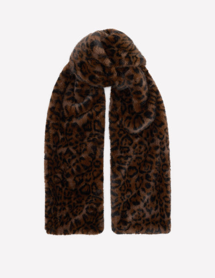 Kunstfellschal-Mohair, Leopardenmuster