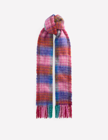 Gewebter Mohair-Schal-Bunt Karomuster