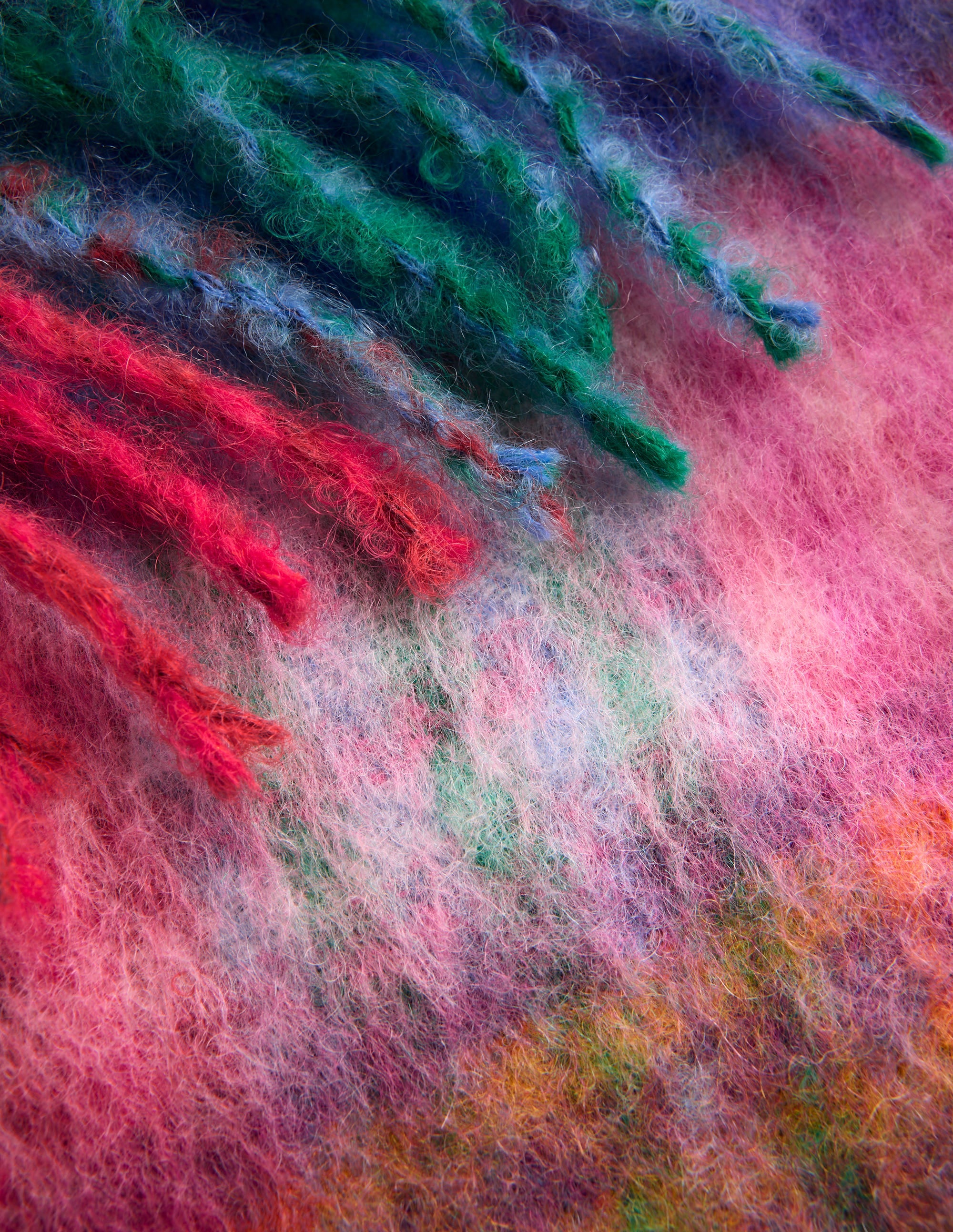 Gewebter Mohair-Schal-Bunt Karomuster - Image 3